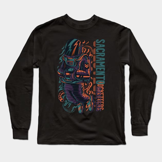 Sacramento Rocketeers Long Sleeve T-Shirt by LaarniGallery